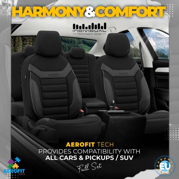 Auto Sitzbezug Set Universal Vorne und Hinten Komfortabel Komplett Set